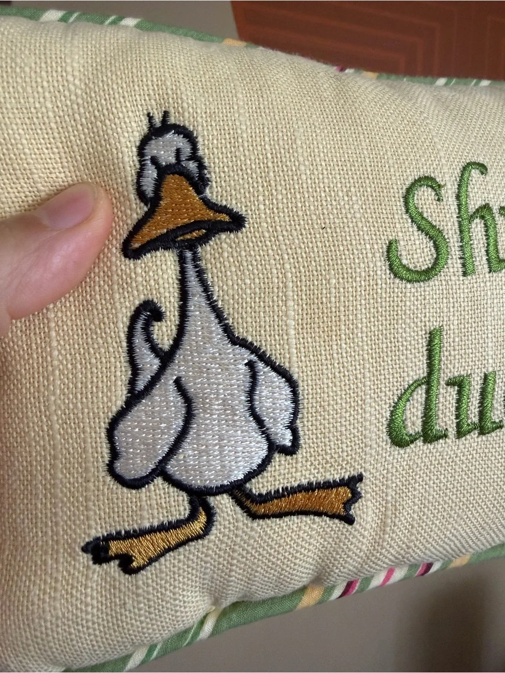 C&F Home Shut The Duck Up Mini Accent Throw Pillow 6x9